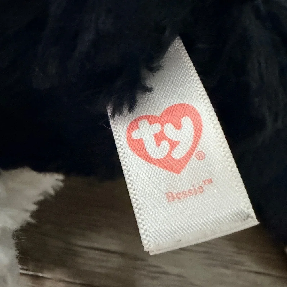Ty Attic Treasures Bessie the Black & White Tuxedo Cat Plush‎